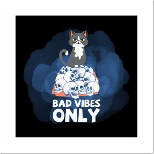 Bad Vibes Only [Blue] Posters and Art